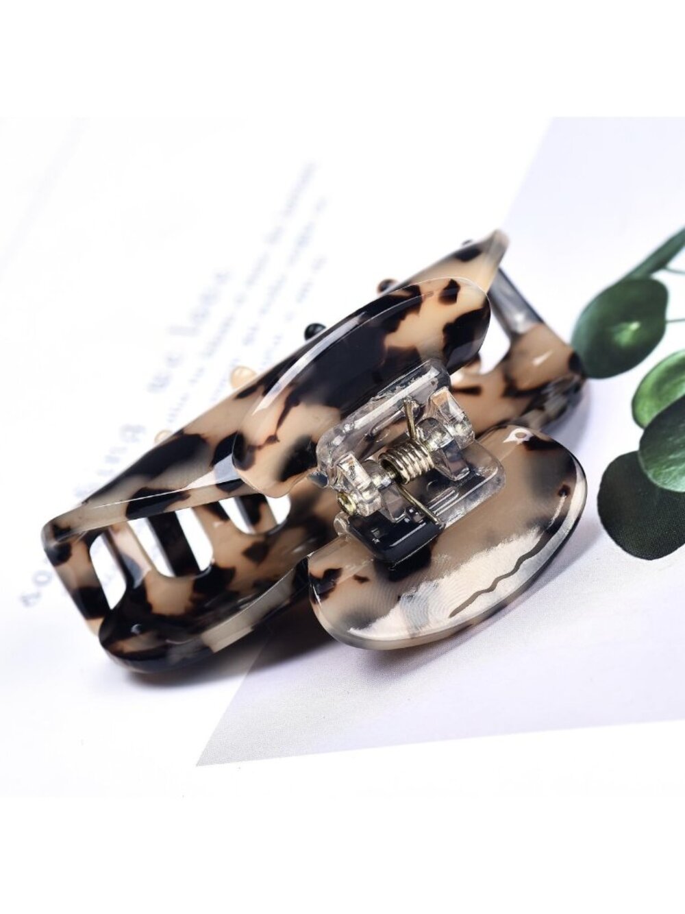 Tortoise & Leopard Print Medium Hair Claw Clips for Women - 3 Pack Hair - Picture 9 of 9